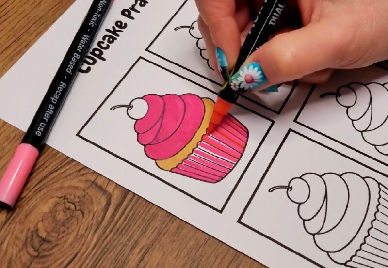 Color The Rest of The Cupcake