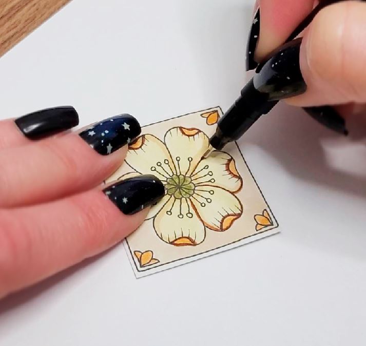 adding details to the sticker