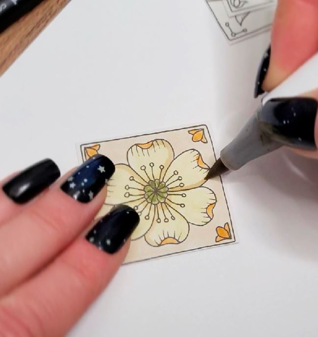 color in the sticker