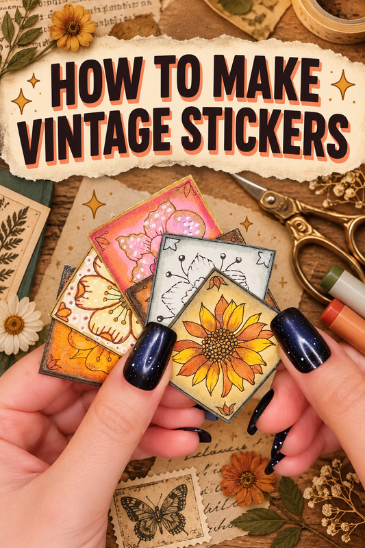 how to make vintage stickers