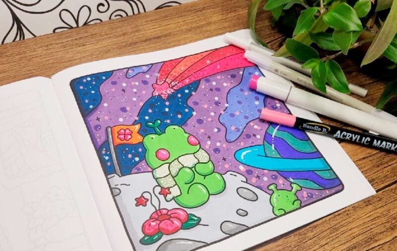 how to color an adult coloring book
