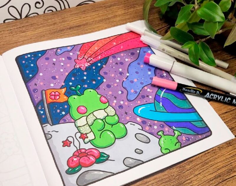 how to color adult coloring books