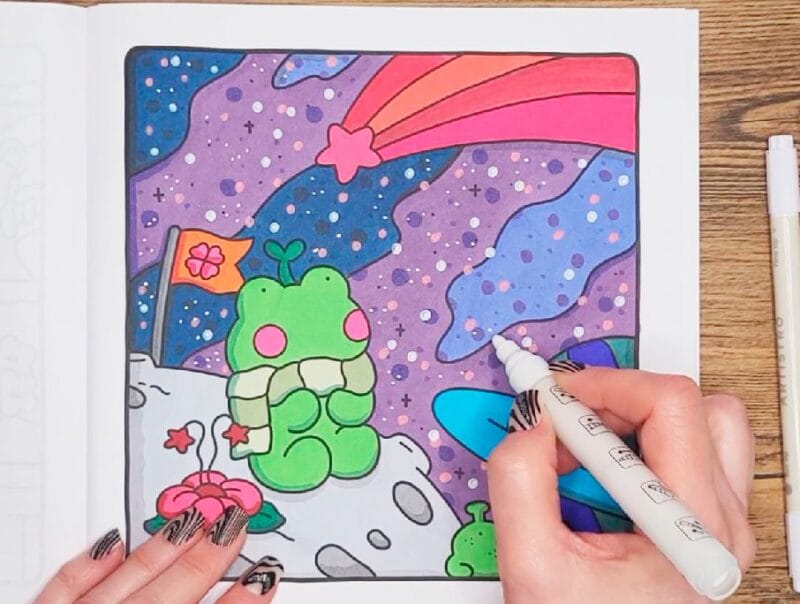 adding acrylic marker details