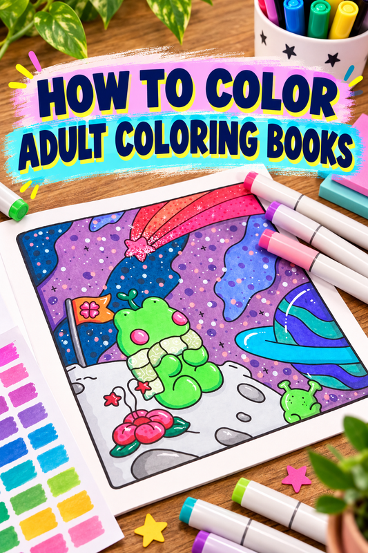 how to color adult coloring pages